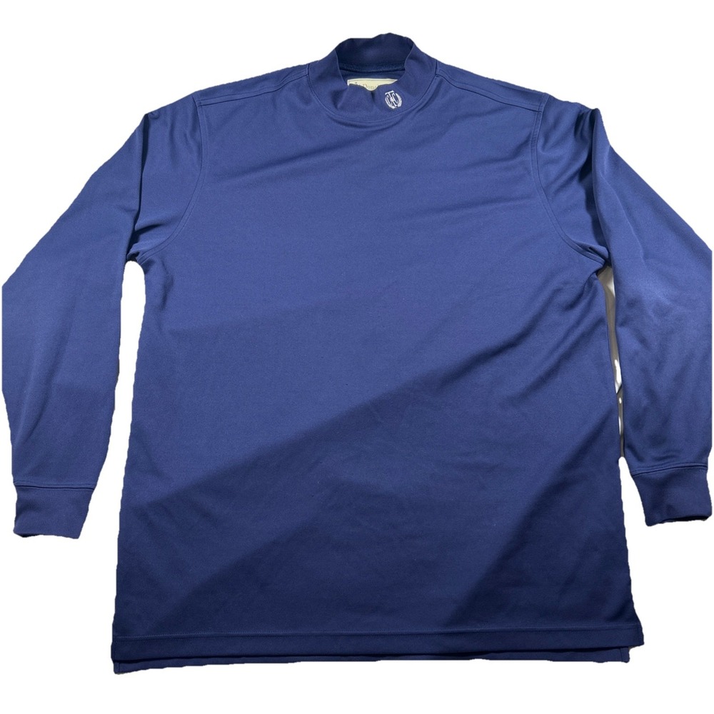 Donald Ross Turtle Neck Blue men's medium Stretch Golf Sportswear polyester
